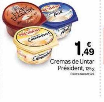 Supermercados El Jamón Cremas De Untar Président oferta