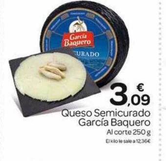 Supermercados El Jamón Queso Semicurado García Baquero oferta