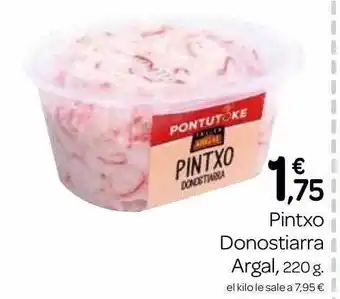Supermercados El Jamón Pintxo Donostiarra Argal oferta