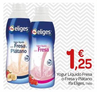 Supermercados El Jamón Yogur Líquido Fresa O Fresa Y Plátano Ifa Eliges oferta