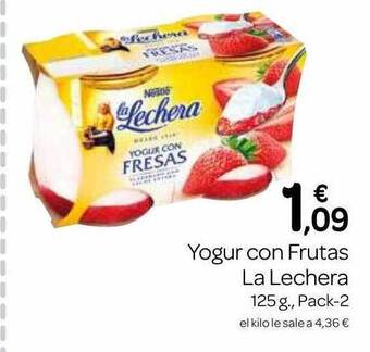 Supermercados El Jamón Yogur Con Frutas La Lechera oferta