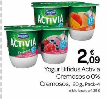 Supermercados El Jamón Yogur Bifidus Activia Cremosos O 0% Cremosos oferta