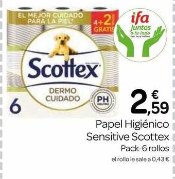 Supermercados El Jamón Papel Higiénico Sensitive Scottex oferta
