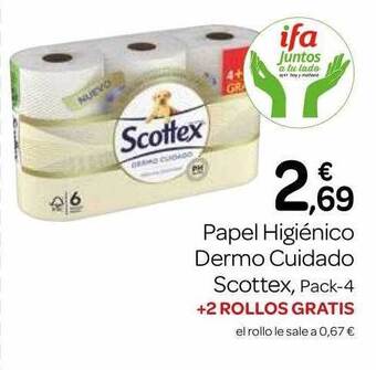 Supermercados El Jamón Papel Higiénico Dermo Cuidado Scottex oferta