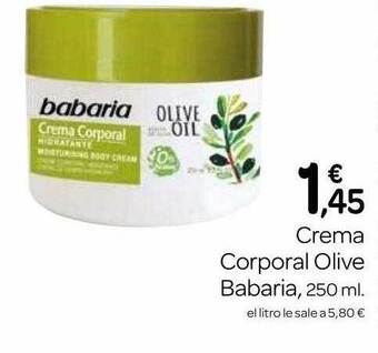 Supermercados El Jamón Crema Corporal Olive Babaria oferta