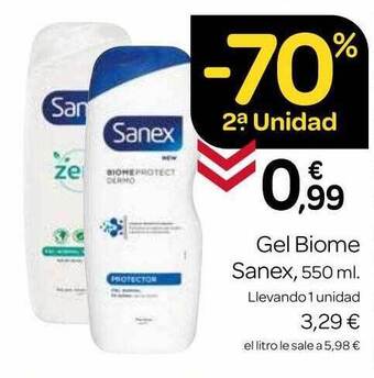 Supermercados El Jamón Gel Biome Sanex oferta