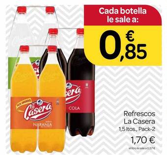 Supermercados El Jamón Refrescos La Casera oferta