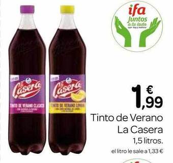 Supermercados El Jamón Tinto De Verano La Casera oferta