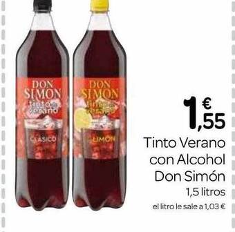 Supermercados El Jamón Tinto Verano Con Alcohol Don Simón oferta