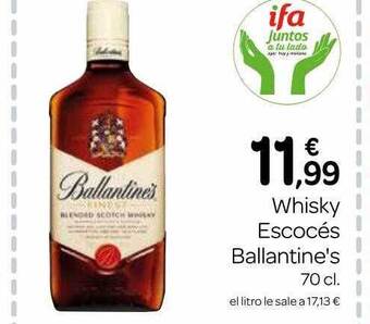 Supermercados El Jamón Whisky Escocés Ballantine's oferta