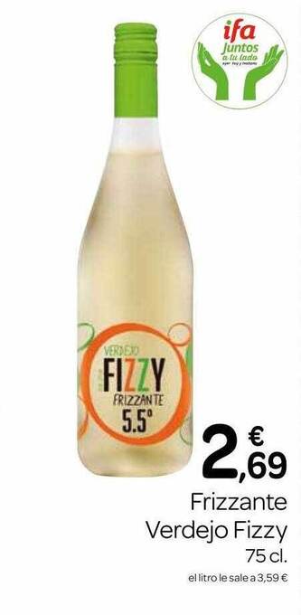 Supermercados El Jamón Frizzante Verdejo Fizzy oferta