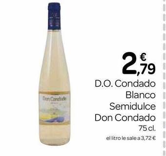 Supermercados El Jamón D.o. Condado Blanco Semidulce Don Condado oferta