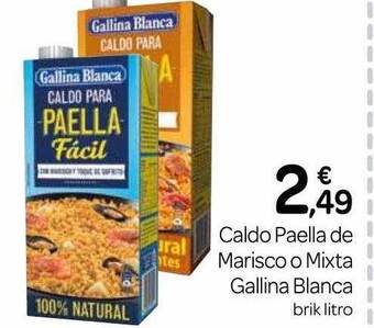 Supermercados El Jamón Caldo Paella De Marisco O Mixta Gallina Blanca oferta
