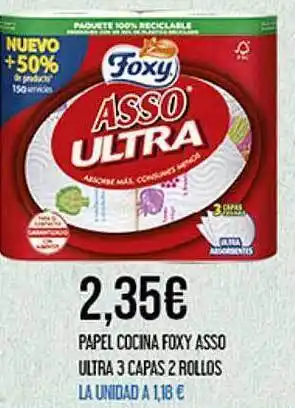 Claudio Papel Cocina Foxy Asso Ultra 3 Capas oferta