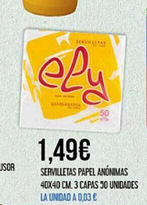 Claudio Servilletas Papel Anónimas oferta