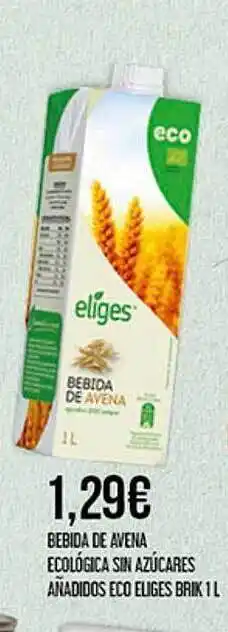Claudio Bebida De Avena Ecológica Sin Azúcares Añadido Eco Eliges oferta