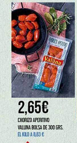 Claudio Chorizo Aperitivo Vallina Bolsa oferta