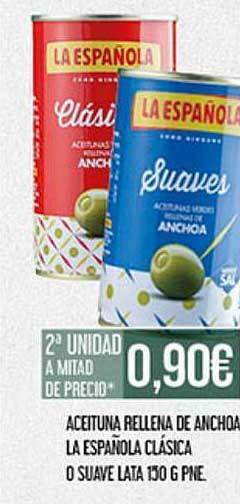 Claudio Aceituna Rellena De Anchoa La Española Clásica O Suave oferta