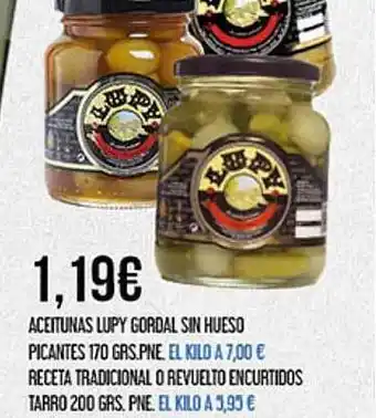 Claudio Aceitunas Lupy Gordal Sin Hueso oferta