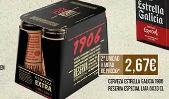 Claudio Cerveza Estrella Galicia 1906 Reserva Especial Lata 6 X 33cl oferta