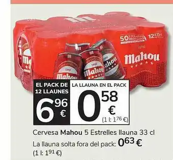 Consum Mahou oferta