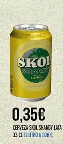 Claudio Cerveza Skol Shandy Lata oferta