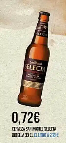 Claudio Cerveza San Miguel Selecta Botella 33cl oferta