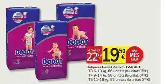 Consum Dodot Activity Paquet oferta