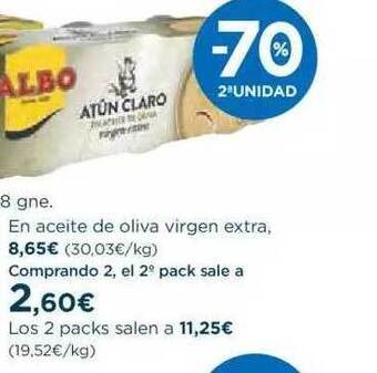 El Corte Inglés Atún Claro Albo oferta