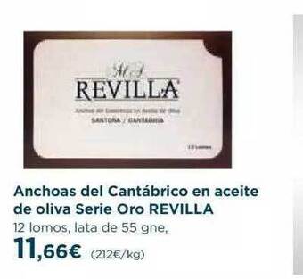 El Corte Inglés Anchoas Del Cantábrico En Aceite De Oliva Serie Oro Revilla oferta