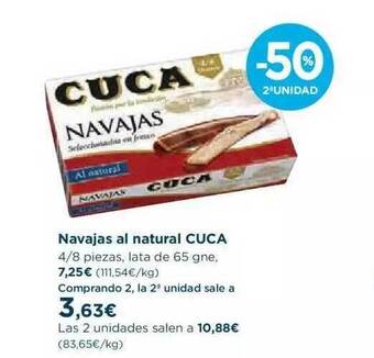 El Corte Inglés Navajas Al Natural Cuca oferta