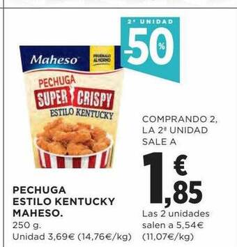El Corte Inglés 2a Unidad -50% Pechuga Estilo Kentucky Maheso oferta