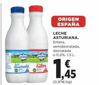 El Corte Inglés Leche Asturiana oferta