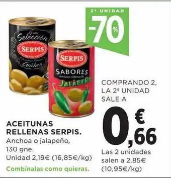 El Corte Inglés Aceitunas Rellenas Serpis oferta