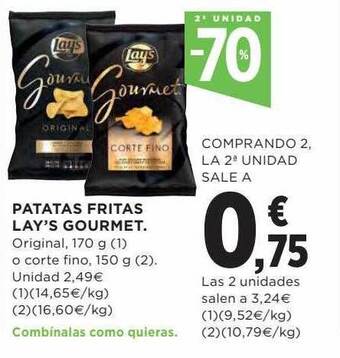 El Corte Inglés Patatas Fritas Lay's Gourmet oferta