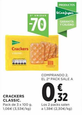 El Corte Inglés Crackers Classic oferta