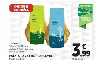 El Corte Inglés Patata Para Freir O Hervir oferta