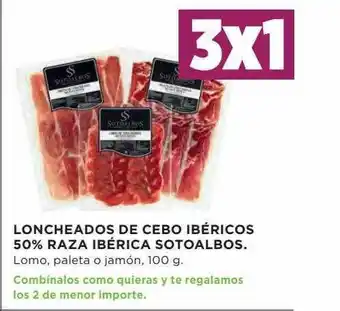 El Corte Inglés Loncheados De Cebo Ibéricos 50% Raza Ibérica Sotoalbos oferta