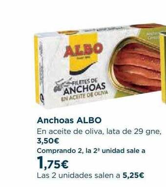 Hipercor Anchoas Albo oferta