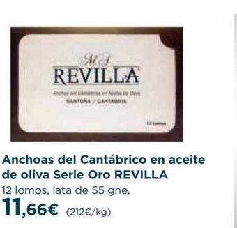 Hipercor Anchoas Del Cantábrico En Aceite De Oliva Serie Oro Revilla oferta