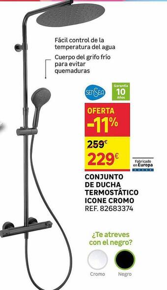Leroy Merlin Conjunto De Ducha Termostático Icone Cromo oferta