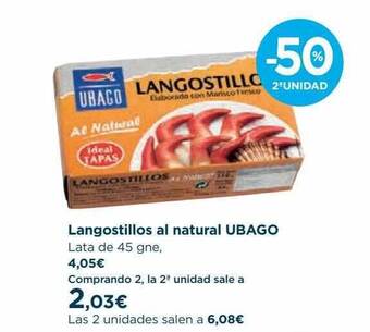 Hipercor Langostillos Al Natural Ubago oferta