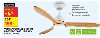 Leroy Merlin Ventilador Cloe ø 127 Cm Motor Dc 2.000 Lúmenes oferta