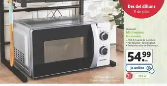 Lidl Sivercrest Microones Microondas oferta