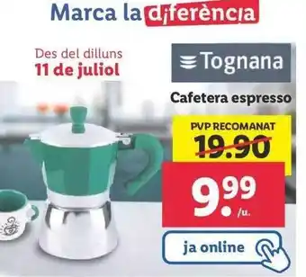 Lidl Tognana Cafetera Espresso oferta