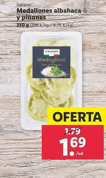 Lidl Italiamo Medallones Albahaca Y Pinones oferta