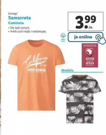 Lidl Livergy Samarreta oferta