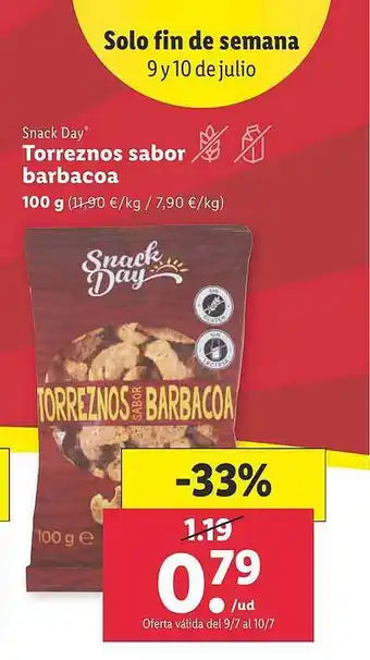 Lidl Snack Day Torreznos Sabor Barbacoa oferta