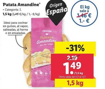 Lidl Patata Amandine oferta