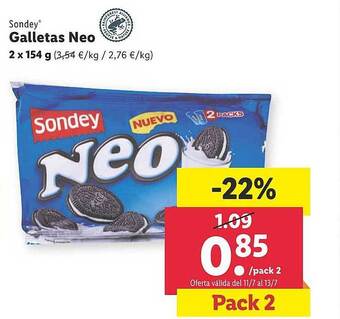 Lidl Sondey Galletas Neo oferta